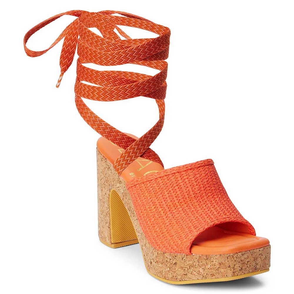 Beach by Matisse Orange Wrap Heels